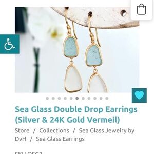 Betty belts seaglass earrings